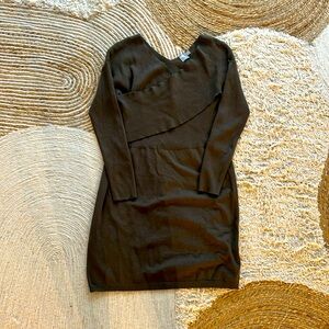 Olive green sweater dress